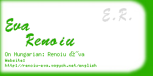 eva renoiu business card